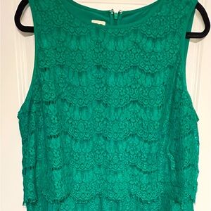 Anne Klein emerald lace dress